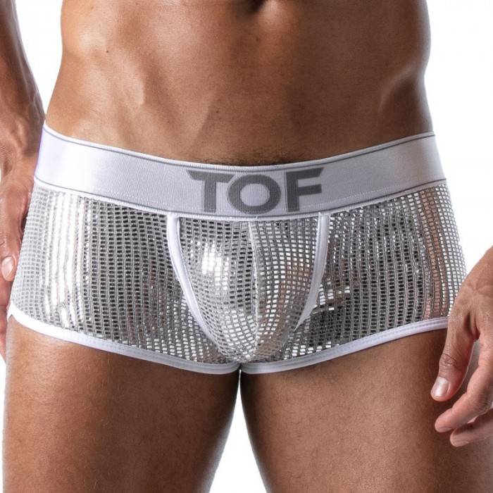 Shorts Boxer, Shorty de la marca TOF PARIS - Bóxer Star Tof Paris - Plata - Ref : TOF171A