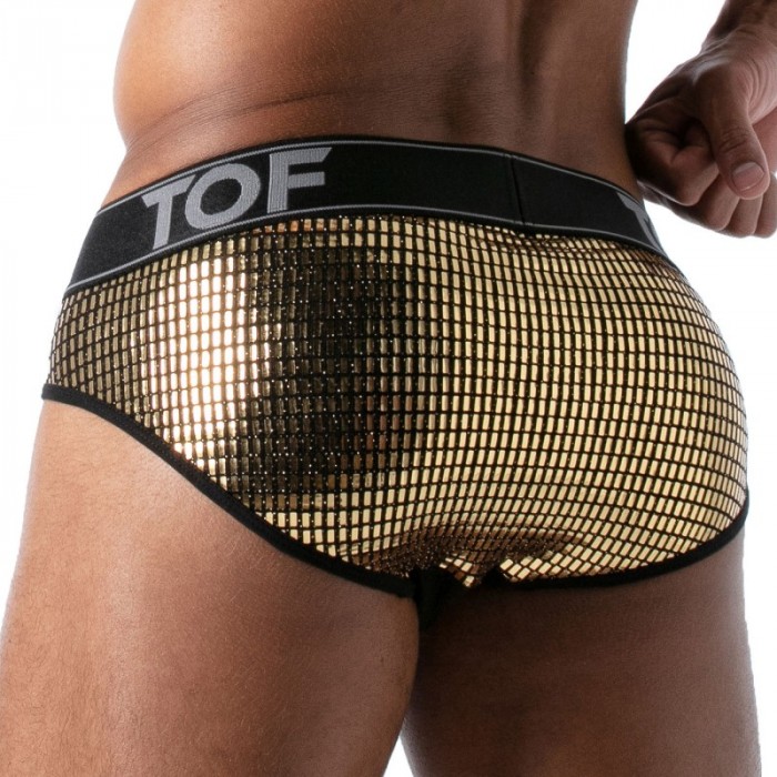 Slip de la marca TOF PARIS - Calzoncillo Star Tof Paris - Oro - Ref : TOF172O