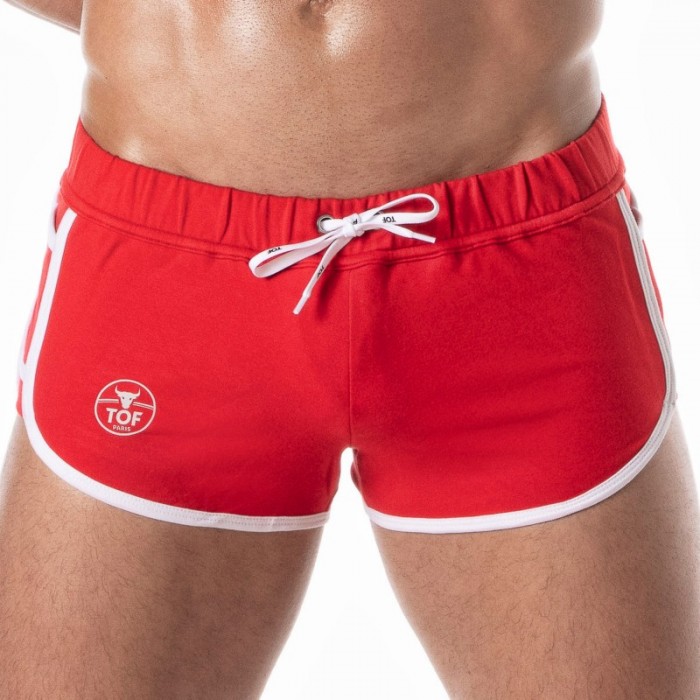 Short of the brand TOF PARIS - Retro Shorts Tof Paris - Red - Ref : TOF271R