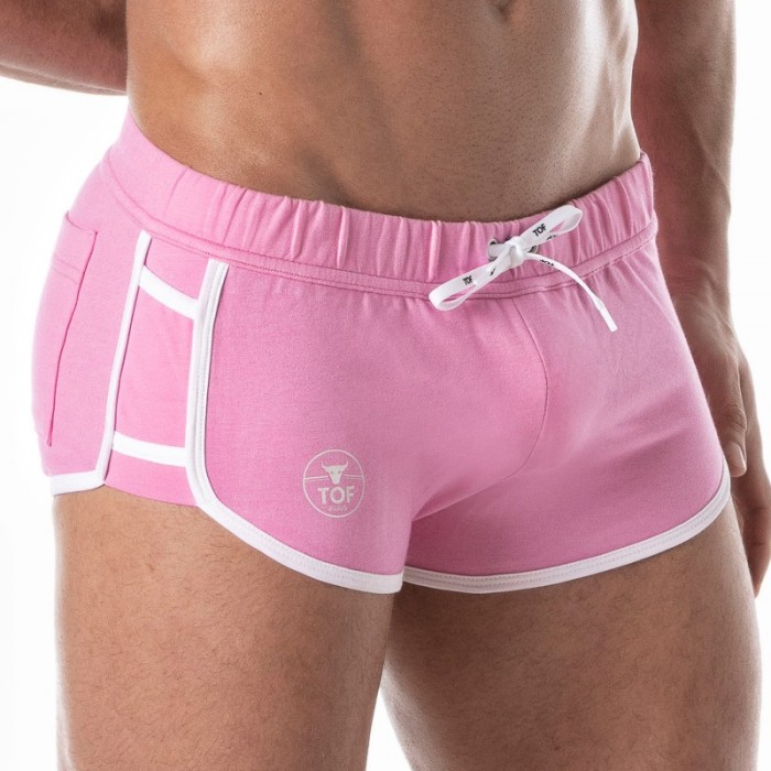 Breve del marchio TOF PARIS - Short Retro Tof Paris - Rosa - Ref : TOF271P