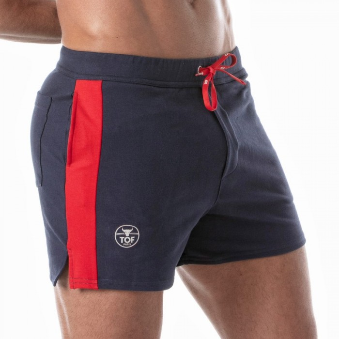 Breve del marchio TOF PARIS - Short Football Tof Paris - Blu Navy - Ref : TOF272BM