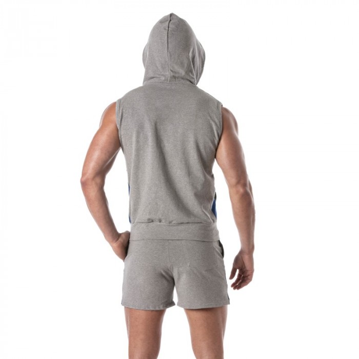 Jacket of the brand TOF PARIS - Zipped Sleeveless Hoodie Tof Paris - Grey - Ref : TOF273G