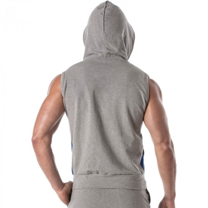 Jacket of the brand TOF PARIS - Zipped Sleeveless Hoodie Tof Paris - Grey - Ref : TOF273G