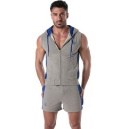 Jacket of the brand TOF PARIS - Zipped Sleeveless Hoodie Tof Paris - Grey - Ref : TOF273G