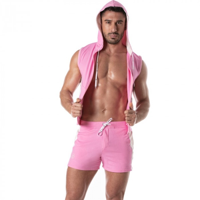 Giacca del marchio TOF PARIS - Felpa con cappuccio zip Tof Paris - Rosa - Ref : TOF273P