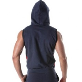 Jacket of the brand TOF PARIS - Zipped Sleeveless Hoodie Tof Paris - Navy Blue - Ref : TOF273BM