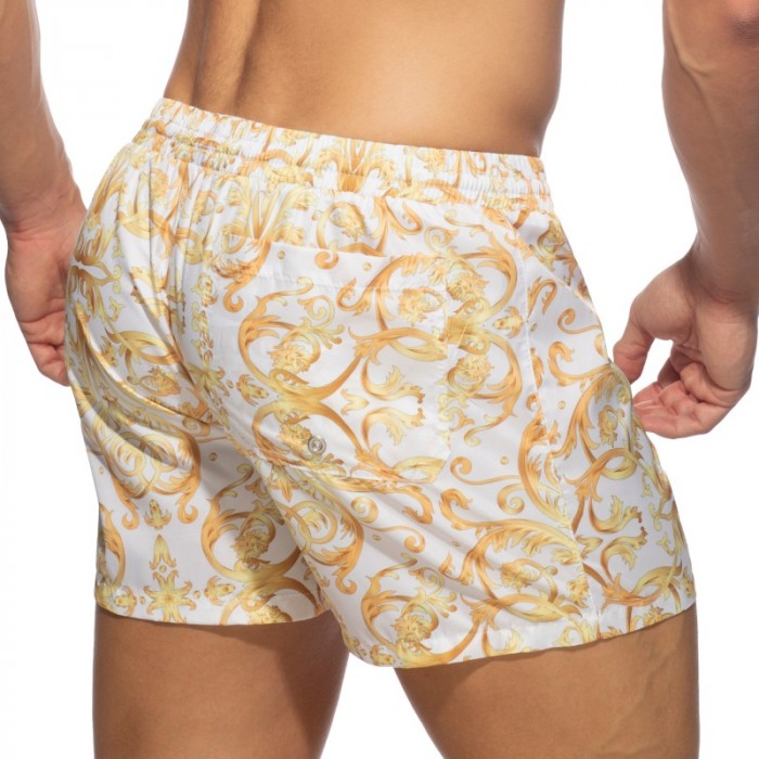 Bath Shorts of the brand ADDICTED - Versailles - white swim shorts - Ref : ADS205 C01