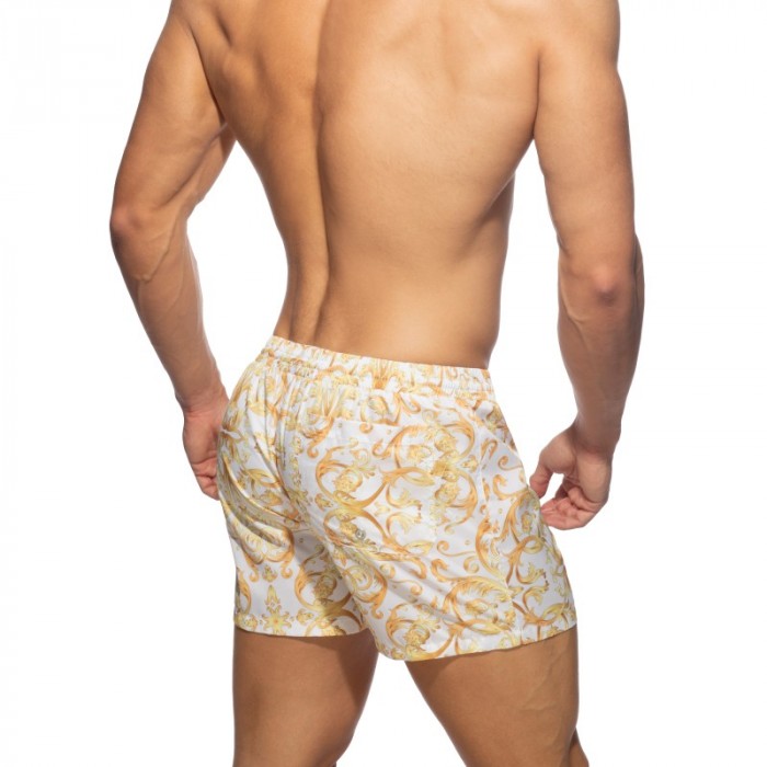 Bath Shorts of the brand ADDICTED - Versailles - white swim shorts - Ref : ADS205 C01