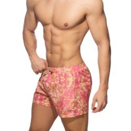 T-Shirt Made In France of the brand ADDICTED - Versailles - pink swim shorts - Ref : ADS205 C05