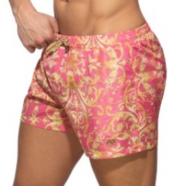 T-Shirt Made In France of the brand ADDICTED - Versailles - pink swim shorts - Ref : ADS205 C05