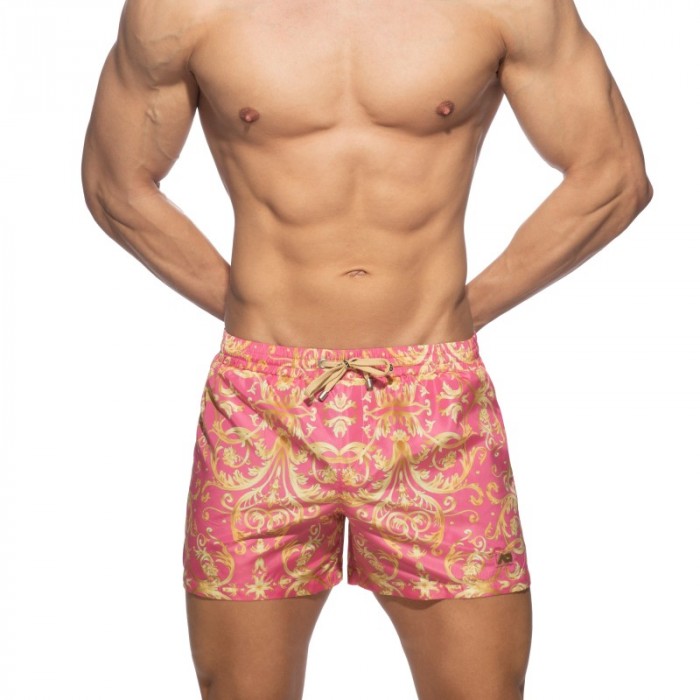 T-Shirt Made In France del marchio ADDICTED - Pantaloncini da bagno Versailles - rosa - Ref : ADS205 C05