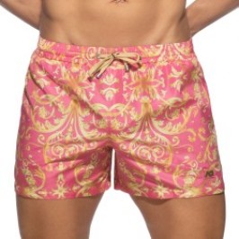 T-Shirt Made In France of the brand ADDICTED - Versailles - pink swim shorts - Ref : ADS205 C05