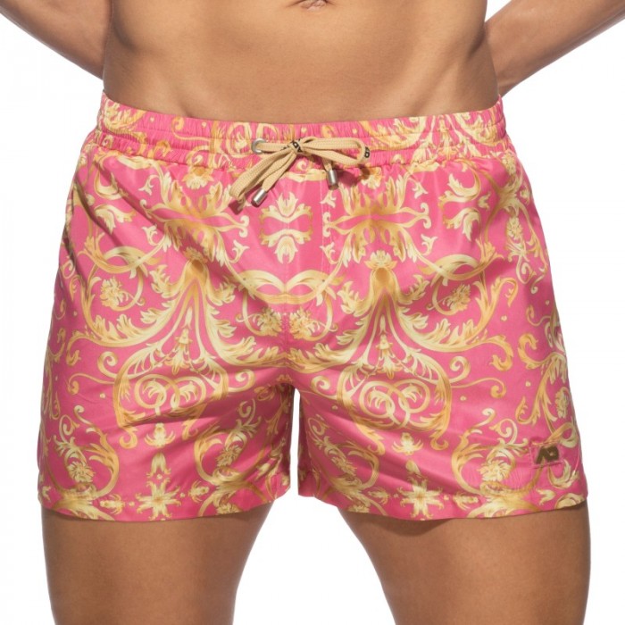 T-Shirt Made In France der Marke ADDICTED - Versailles - rosa Badeshorts - Ref : ADS205 C05
