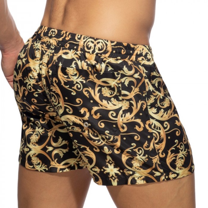 Shorts de baño de la marca ADDICTED - Pantalones cortos de baño negro de Versailles - Ref : ADS205 C10