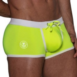 Boxer, shorty de bain de la marque TOF PARIS - Maillot de bain taille basse Neon Tof Paris - Jaune fluo - Ref : TOF268J