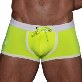 Calzoncillos Boxer, baño Shorty de la marca TOF PARIS - Boxer de baño de cintura baja Neon Tof Paris - Amarillo neón - Ref : TOF