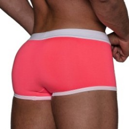 Calzoncillos Boxer, baño Shorty de la marca TOF PARIS - Boxer de baño de cintura baja Neon Tof Paris - Rosa neón - Ref : TOF268P