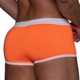 Boxer corti, bagno Shorty del marchio TOF PARIS - Boxer da bagno a vita bassa Neon Tof Paris - Arancione fluo - Ref : TOF268O