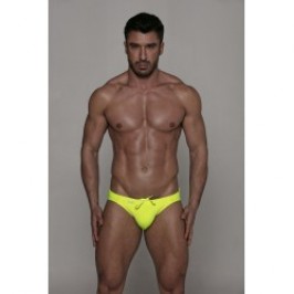 Slip de bain de la marque TOF PARIS - Mini Slip de bain Neon Tof Paris - Jaune fluo - Ref : TOF269JF