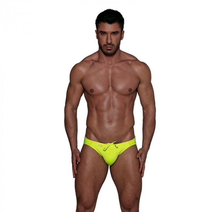 Resumen del baño de la marca TOF PARIS - Mini Slip de baño Neon Tof Paris - Amarillo neón - Ref : TOF269JF