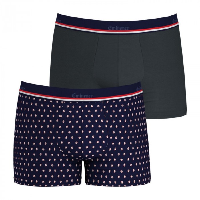 Pantaloncini boxer, Shorty del marchio EMINENCE - Set di 2 boxer Made in France Eminence - navy e grigio - Ref : LV10 2350