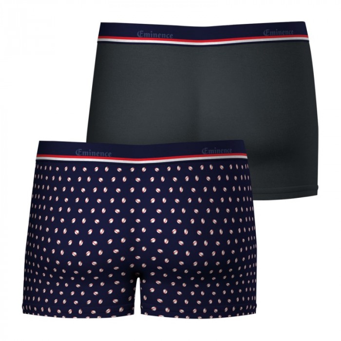 Pantaloncini boxer, Shorty del marchio EMINENCE - Set di 2 boxer Made in France Eminence - navy e grigio - Ref : LV10 2350