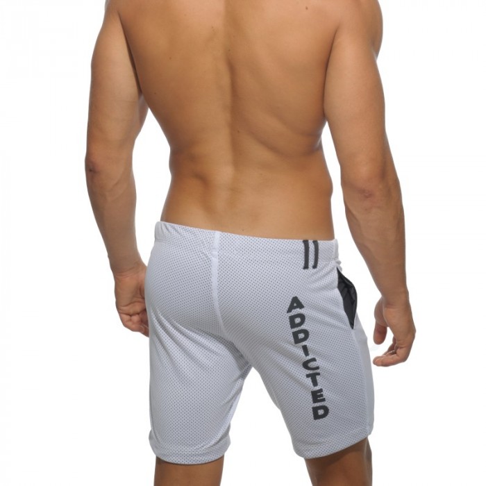 Bermuda de la marca ADDICTED - Pantalones cortos Bermuda de malla de lazo - blanco - Ref : AD357 C01