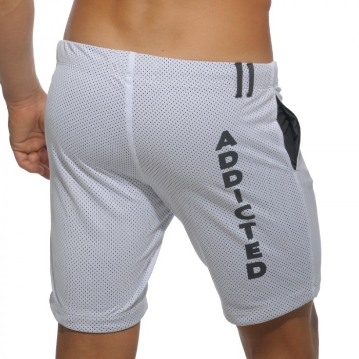 Bermuda of the brand ADDICTED - Loop-mesh bermuda shorts - white - Ref : AD357 C01