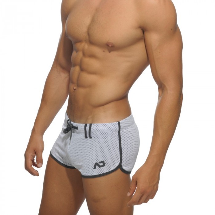 Breve del marchio ADDICTED - Short loop-mesh - bianco - Ref : AD358 C01