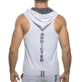Chaqueta de la marca ADDICTED - Sleeveless loop-mesh hoody - blanco - Ref : AD355 C01
