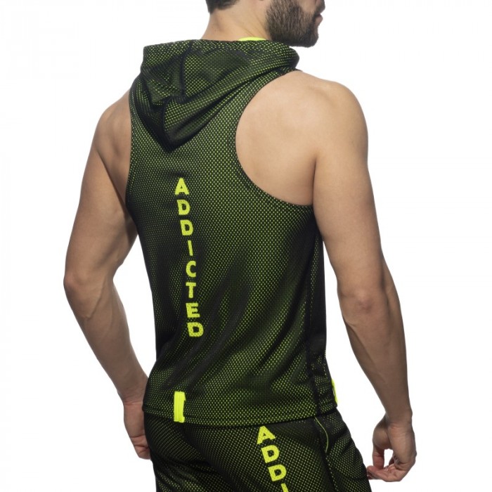 Chaqueta de la marca ADDICTED - Sleeveless loop-mesh hoody - negro - Ref : AD355 C10