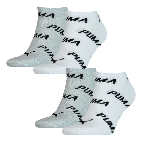 Lot de 2 paires de socquettes Sneaker avec logo PUMA blanc et gri