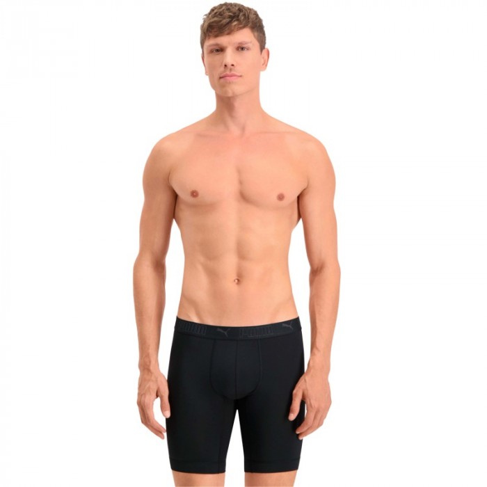 Boxer, shorty de la marque PUMA - Boxer sport long en microfibre PUMA (lot de 2) - noir - Ref : 701210963 001