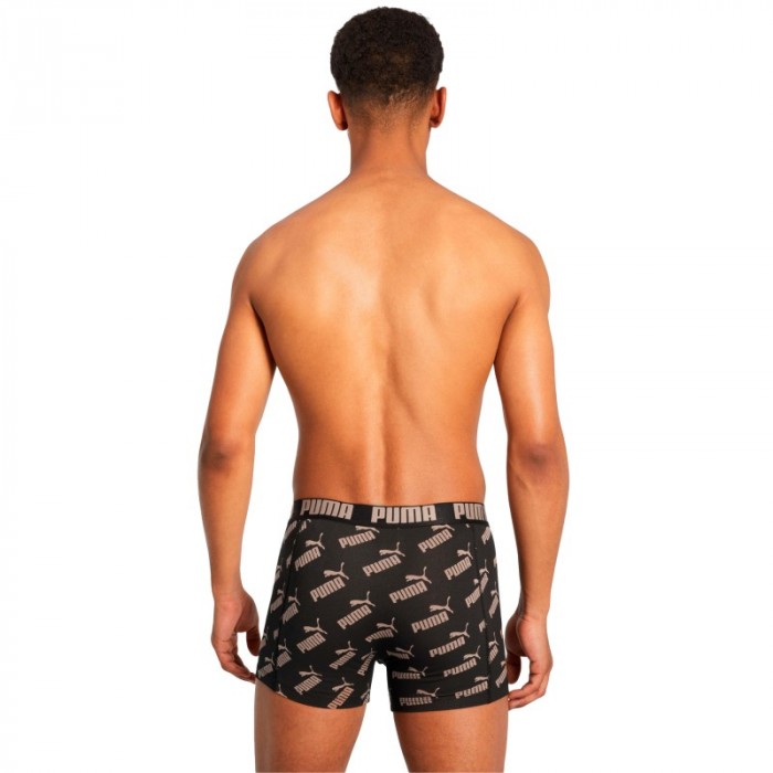 Shorts Boxer, Shorty de la marca PUMA - Juego de 2 boxers All-Over-Print Logo - negro - Ref : 100001512 009