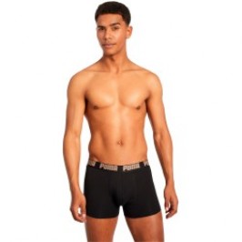 Boxer, shorty de la marque PUMA - Lot de 2 boxers All-Over-Print Logo - noir - Ref : 100001512 009