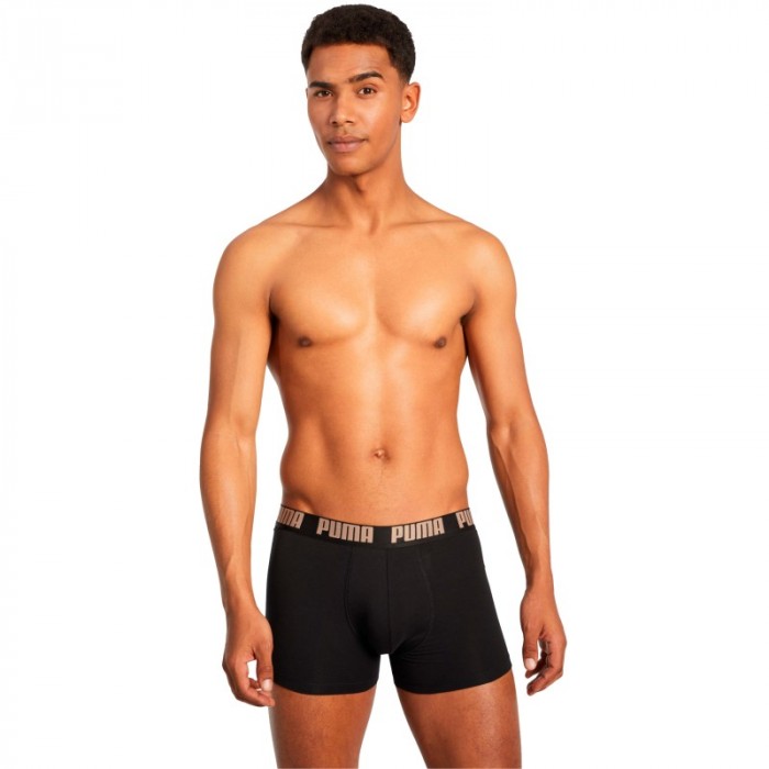 Boxer shorts, Shorty of the brand PUMA - Set of 2 boxers All-Over-Print Logo - black - Ref : 100001512 009