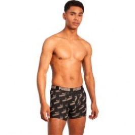 Boxer shorts, Shorty of the brand PUMA - Set of 2 boxers All-Over-Print Logo - black - Ref : 100001512 009