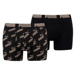 Boxershorts, Shorty der Marke PUMA - Set mit 2 Boxershorts All-Over-Print Logo - schwarz - Ref : 100001512 009