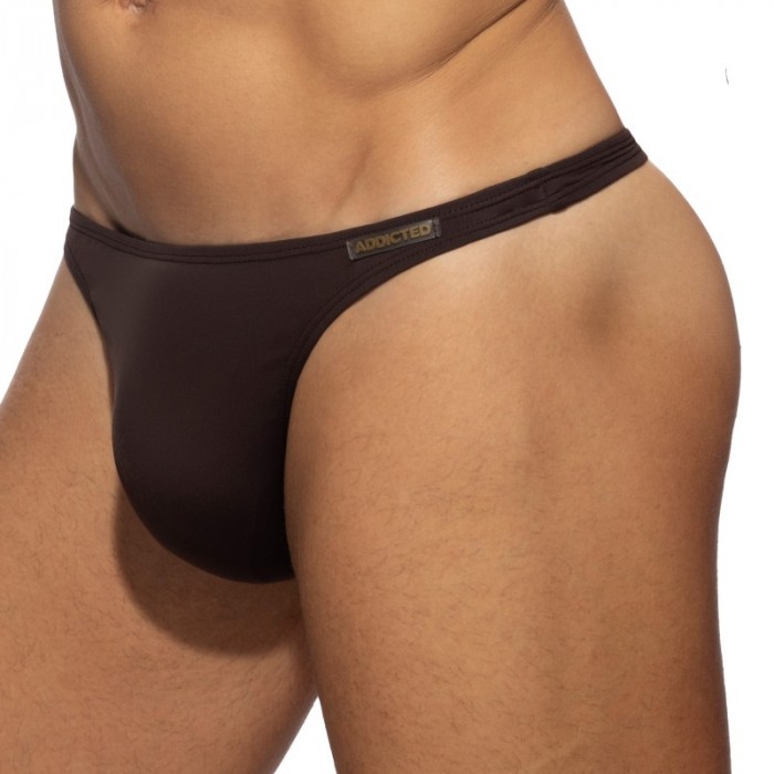 Bath Brief of the brand ADDICTED - Bath G-string - brown - Ref : ADS316 C13