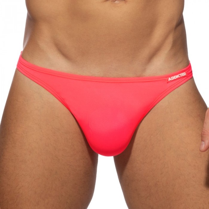 Slip de bain de la marque ADDICTED - G-string de bain - néon rose - Ref : ADS316 C34