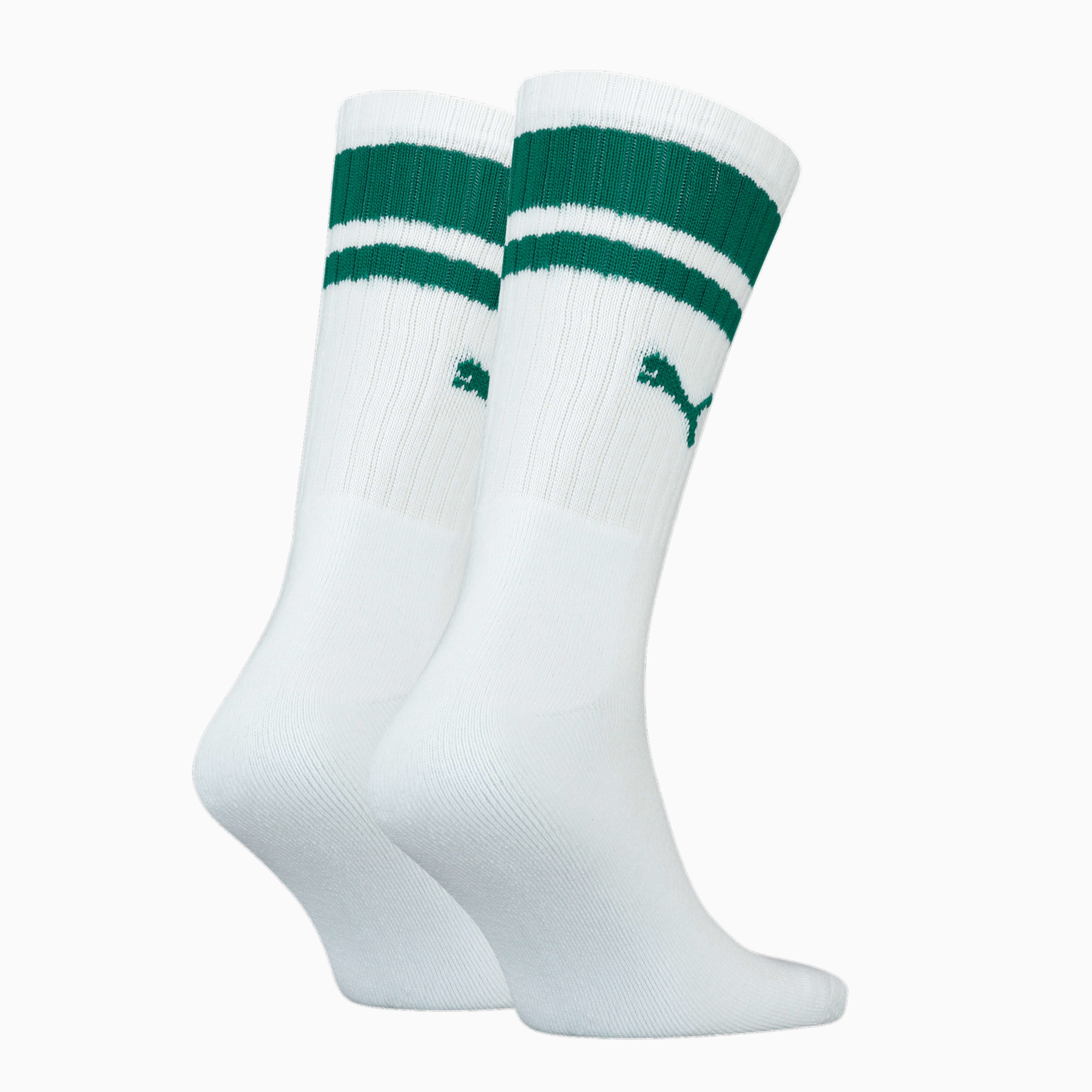 Set von 2 Paar traditionellen Sneaker Streifen grünen Socken mit