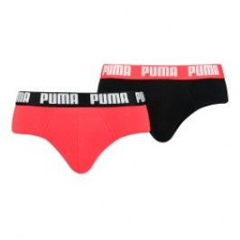 Brief of the brand PUMA - Set of 2 basic PUMA briefs - black and red - Ref : 521030001 005