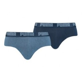 Slip del marchio PUMA - Set di 2 slip base PUMA - blu jeans - Ref : 521030001 006