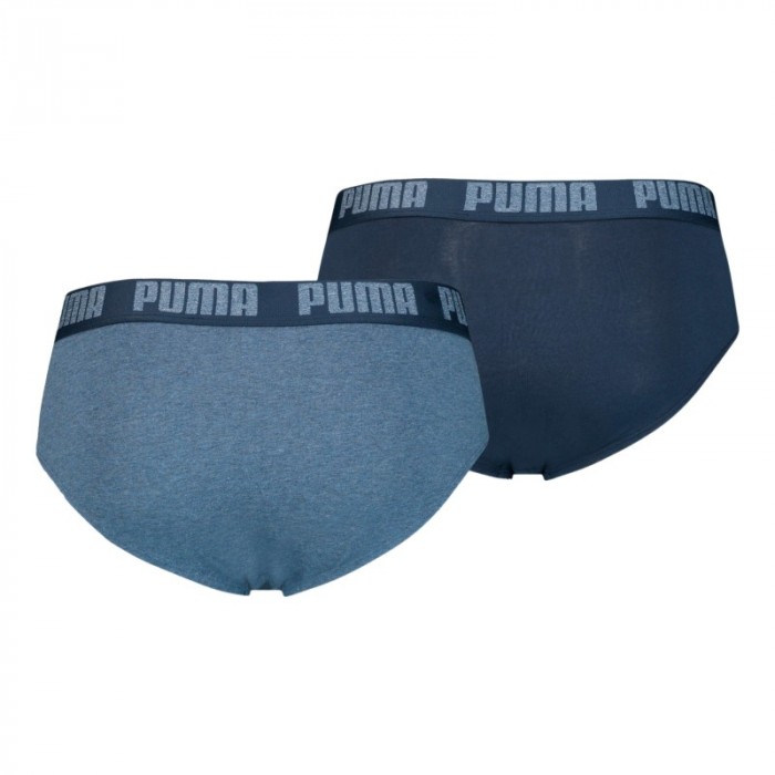 Brief of the brand PUMA - Set of 2 basic PUMA briefs - denim blue - Ref : 521030001 006