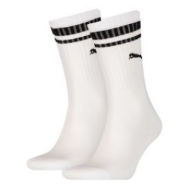 Socks of the brand PUMA - Set of 2 pairs of low socks with traditional black stripe PUMA - white - Ref : 100000950 002