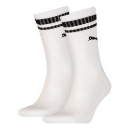 Calcetines de la marca PUMA - Juego de 2 pares de calcetines bajos con rayas negro tradicionales PUMA - blanco - Ref : 100000950