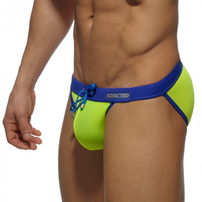 Bath Brief of the brand ADDICTED - Sexy low-cut bikini - yellow - Ref : ADS065 C03