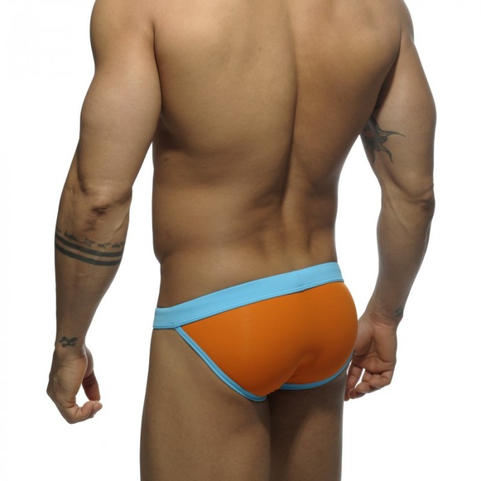 Slip de bain de la marque ADDICTED - Bikini Sexy taille basse - orange - Ref : ADS065 C04