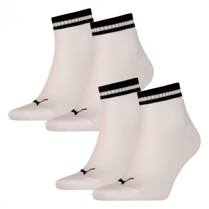 Calcetines de la marca PUMA - Juego de 2 pares de medias Heritage con logotipo PUMA - blanco - Ref : 100000952 002