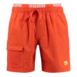 Bath Shorts of the brand PUMA - PUMA Utility mid-length swim shorts - orange - Ref : 701221757 001